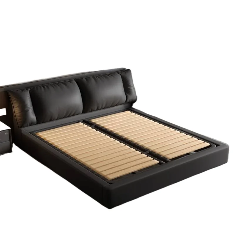 

Elegant Headboard Bed Frame Platform European Style Modern Queen Bed Frame King Size Bedroom Storage Cama De Casal Furniture