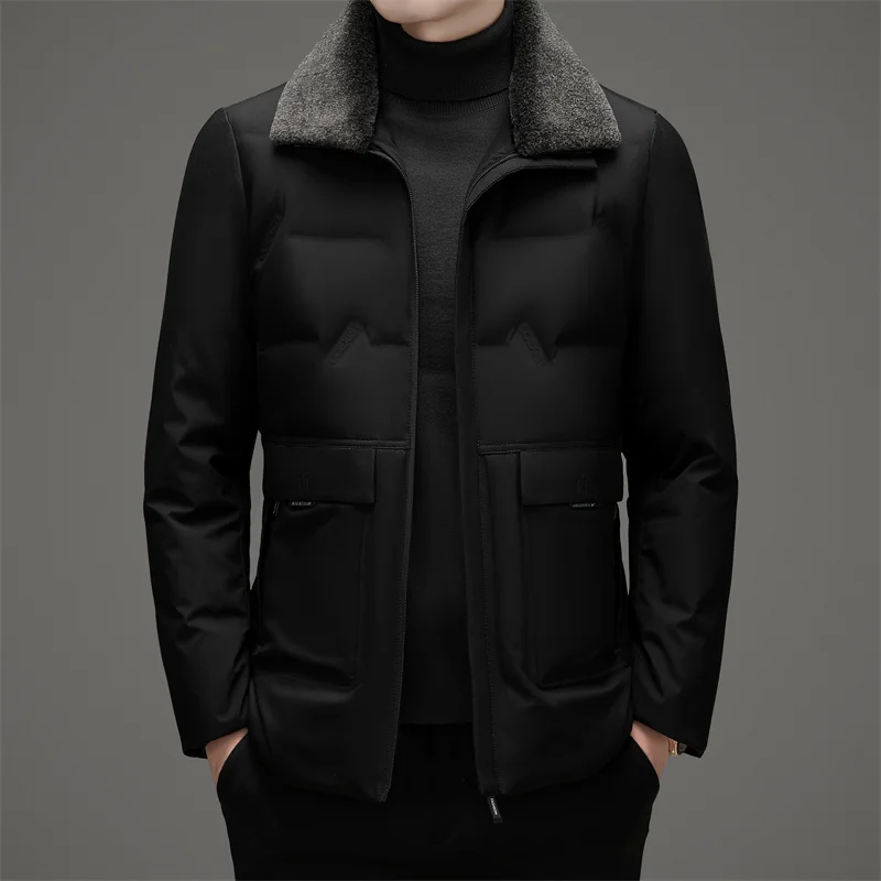 Men's lapel winter new men's cotton-padded casual coat autumn and winter thick warm cotton-padded jacket top