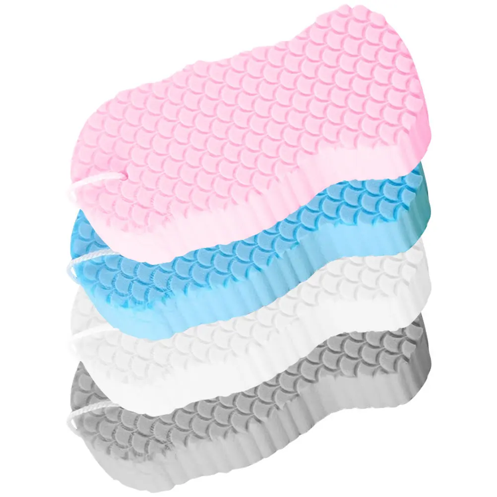 

4Pcs Baby Bath Sponge Ultra-Soft Supple Bath Scrubber for Infants Effective Dead Skin Removal Comfortable Portable Body Cleaning