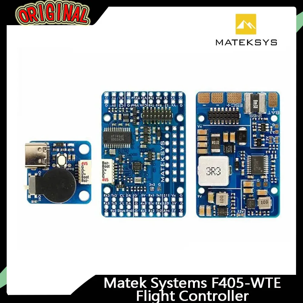 

Контроллер полета MATEKSYS F405-WTE (обновлено F405-WSE) со встроенным LiPo, экранным меню и черным ящиком 2–6S для радиоуправляемого дрона ArduPilot INAV