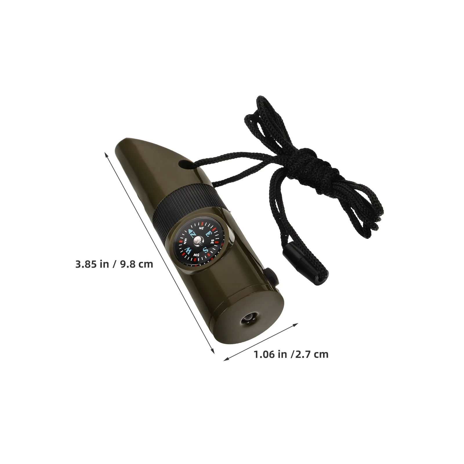Silbato de supervivencia para acampar al aire libre, herramienta de seguridad de emergencia multifunción, linterna ruidosa, brújula, herramienta multifuncional para exteriores, 3 uds.