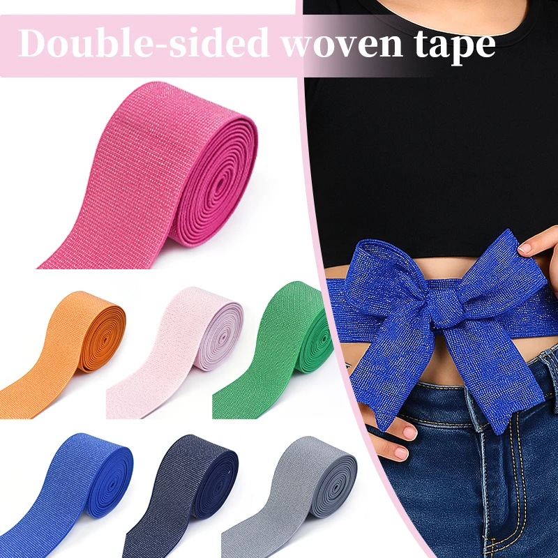 

5/10M 40mm Glitter Nylon Elastic Band 1.5mm Thick Rubber Bands for Pants Waistband Stretch Tape DIY Clothes Sewing Accessories