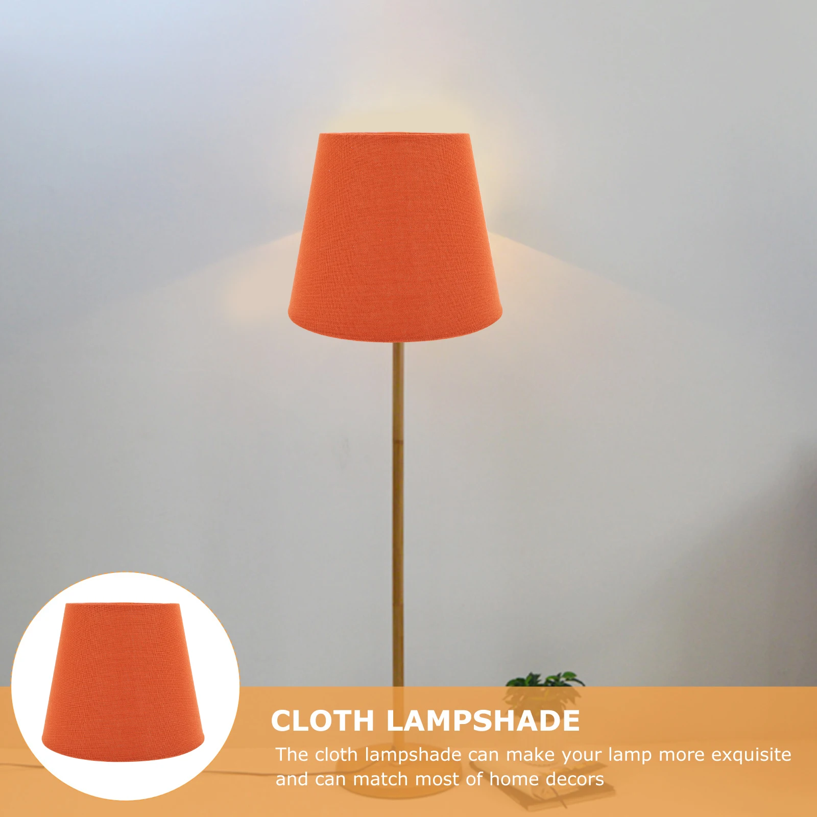 

Brick Red Lampshade E14 Base Desk Bedside Table Light Cover Decor Lighting Shade Cloth Iron Material Small Lamp