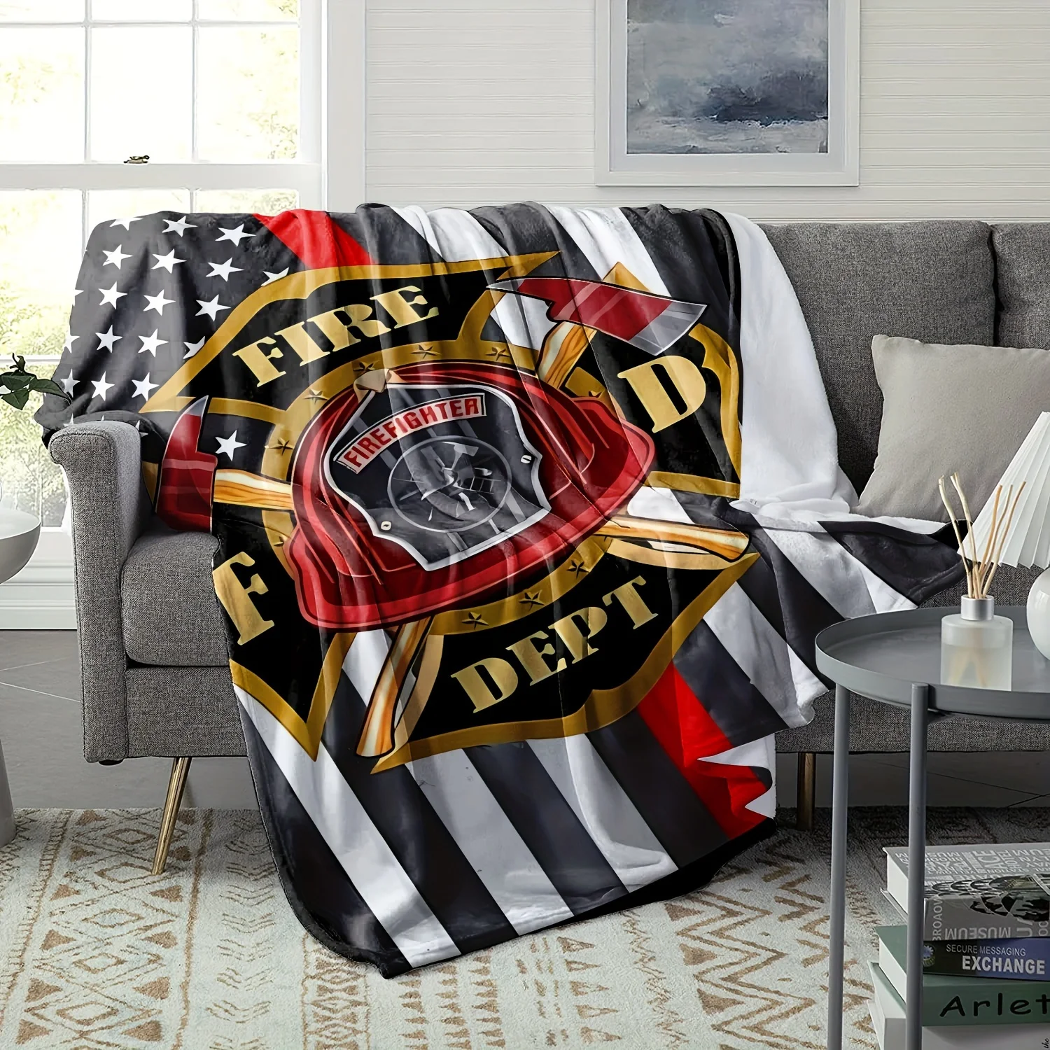 Firefighter Pride Ultra-Soft Cozy Blanket - Perfect for Winter Warmth, Ideal Gift for Firefighters and Supporters