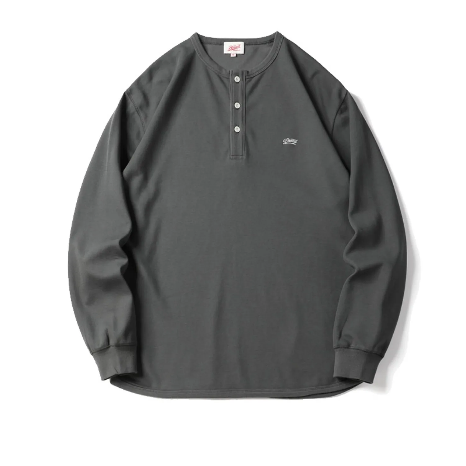 25AW Autumn New Japanese Blended Cotton Loose Henley Collar Casual Long Sleeve T-shirt Men's Hardman Closed Knitted Sweater