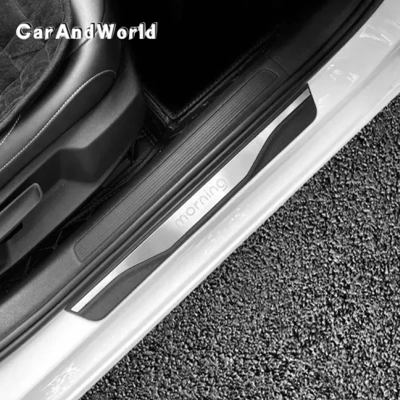 

Защитные накладки на пороги для Kia Morning 2017-2023, внешние накладки на дверные пороги, аксессуары для автомобиля