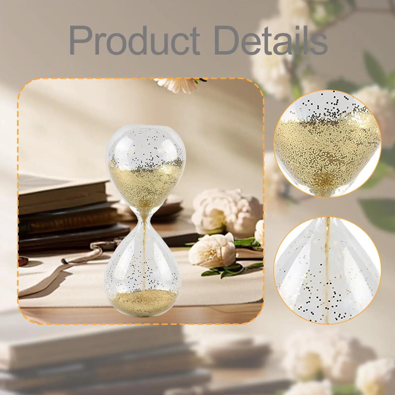 Non Timer Elegant Hourglass Glass Sand Clock Thoughtful Gift Home Decoration for Weddings and Special Occasions