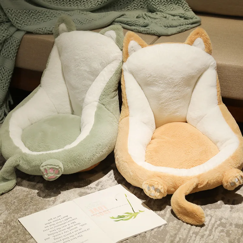 2026 Cartoon Plush Tatami Backrest Cushion Comfortable Elk Cat Rabbit Hip Pad for Home Super Soft Bay Window Balcony Seat Pads