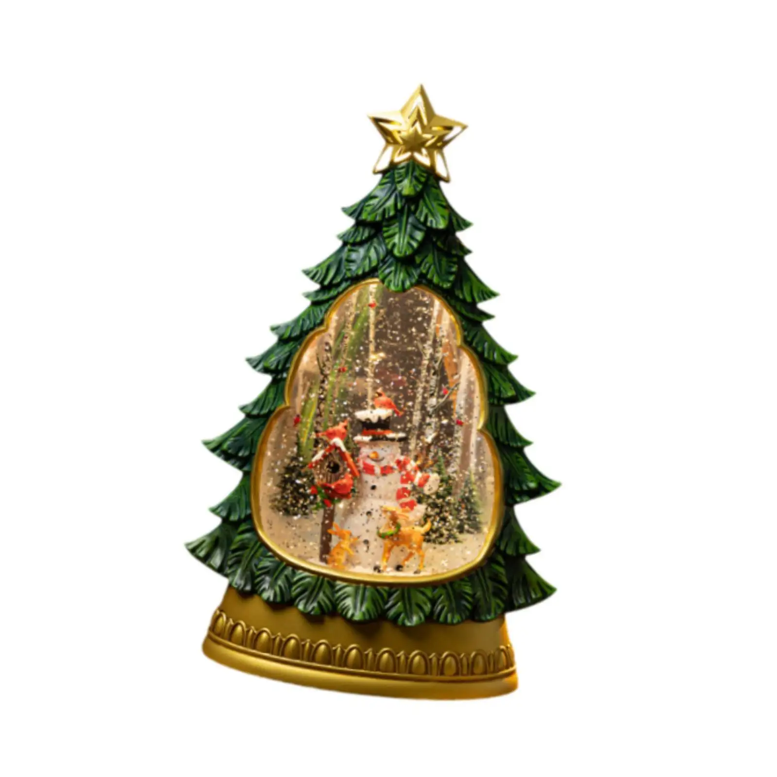 Christmas Tree Music Box Christmas Decoration Toy Birthday Gift Snowman Ornament for Desktop Restaurants Bedroom Indoor Shops