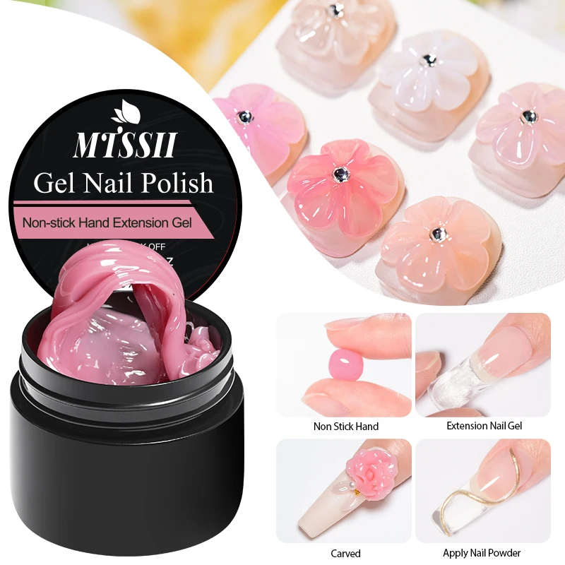 MTSSII 7ML Non Stick Hand Extension Harde Gel Nagellak Voor DIY 3D Carving Bloem Modellering Nail Art vormgeven Effen Gel Vernis