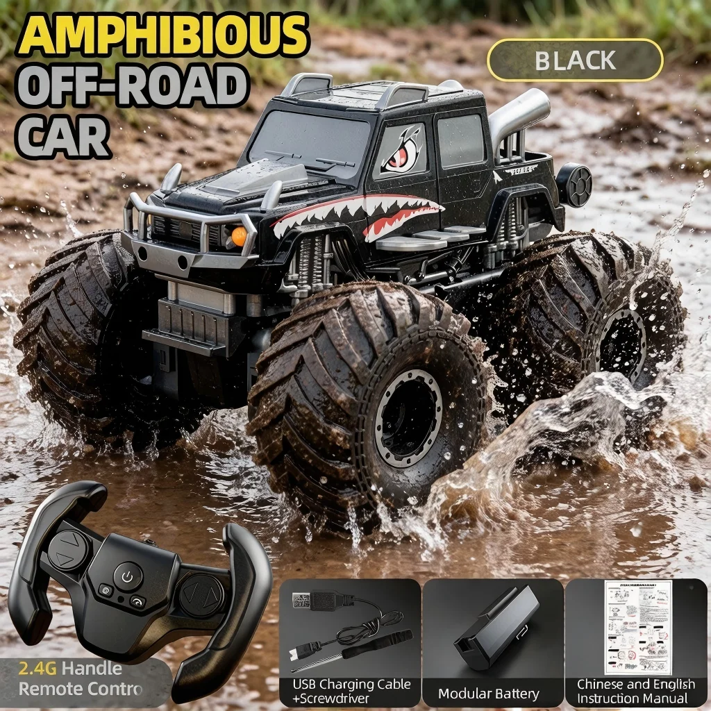 

New JJRC Q215 RC Car 2.4G Amphibious Remote Control Cars Truck Climbing All-terrain Waterproof Armored Vehicles Toy for Kids
