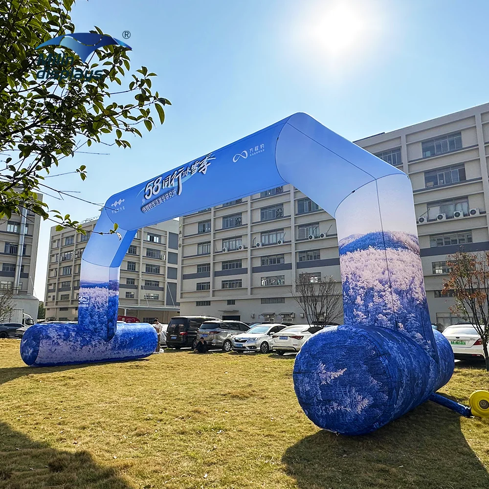 High Quality Oxford Inflatable Spider Arch Windproof UV Resistant Custom Logo Printing for Sports Events Marathon Finish Line