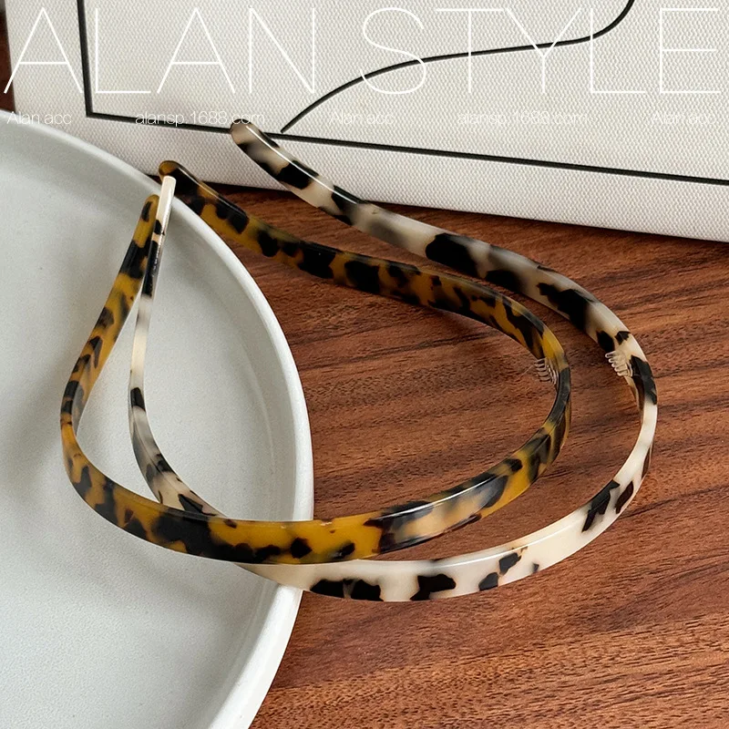 1pc Premium Acetate Headband Korean Style Minimalist 3mm Thick Hair Band for Women Non Slip Hair Hoop
