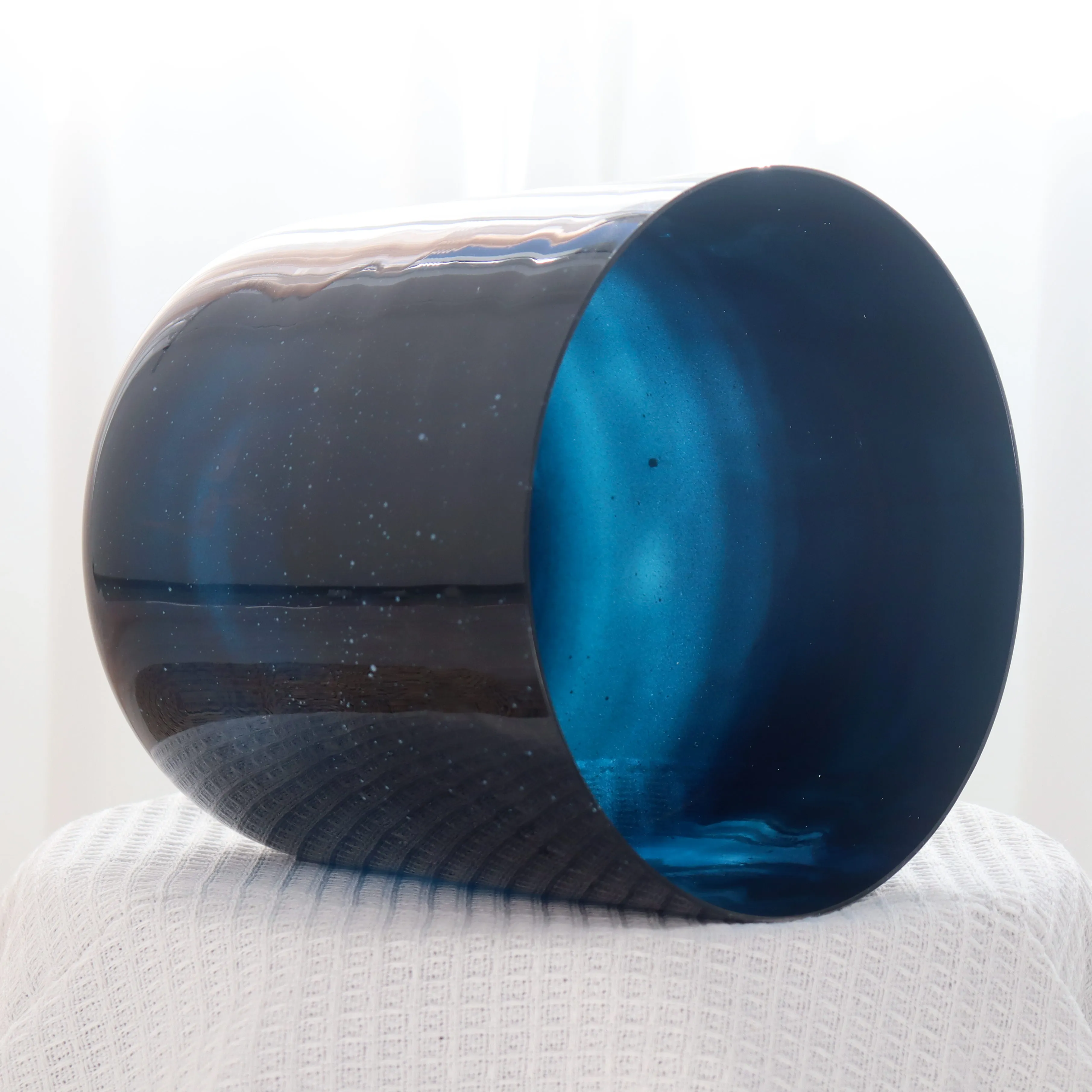 ZHQH Blue Star Quartz Crystal Singing Bowl 7inch Hand Made Natural Sound Reiki Healing Crystal Singing Bowl for Meditation
