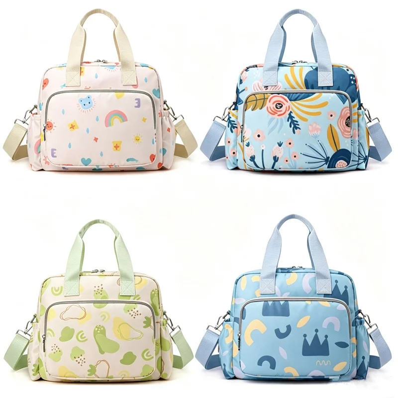 Mochila de Maternidade - Mochila de Viagem para Bebê de Grande Capacidade com Alça de Ombro e Estampa para Passeios