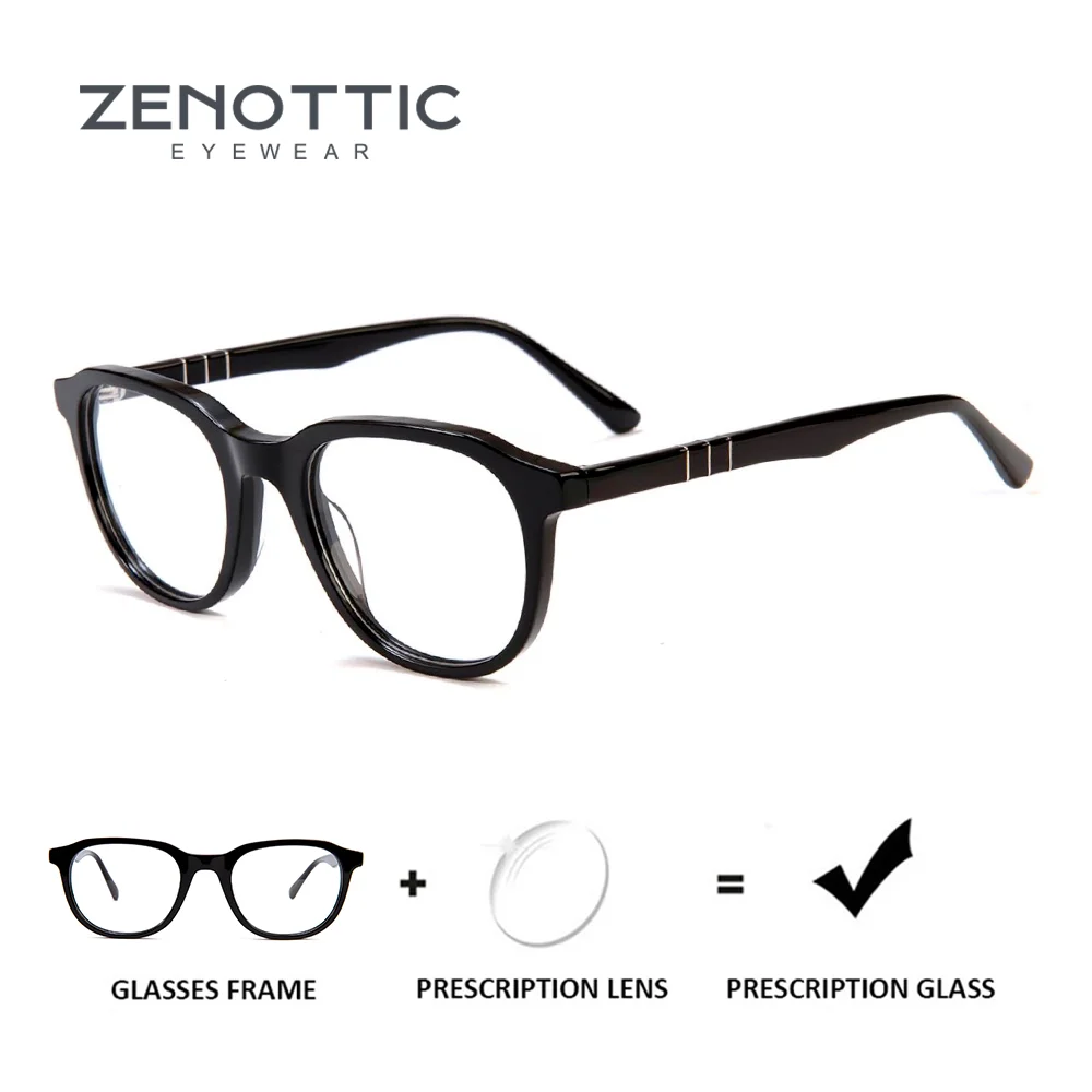 

ZENOTTIC Popular Acetate Square Prescription Glasses For Women Anti Blue Light Progressive/Photochromic Optical Eyeglasses