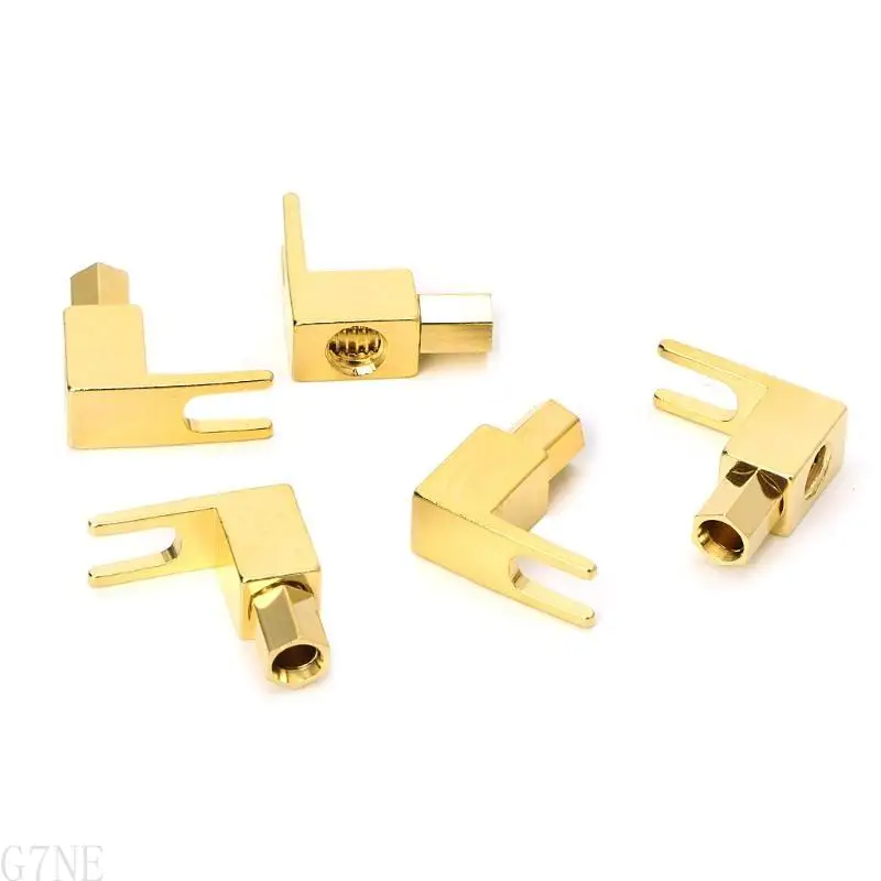 

G7NE 5pcs Banana to Spade Adapter Plugs Y Type Speaker Cable Connector Banana Socket