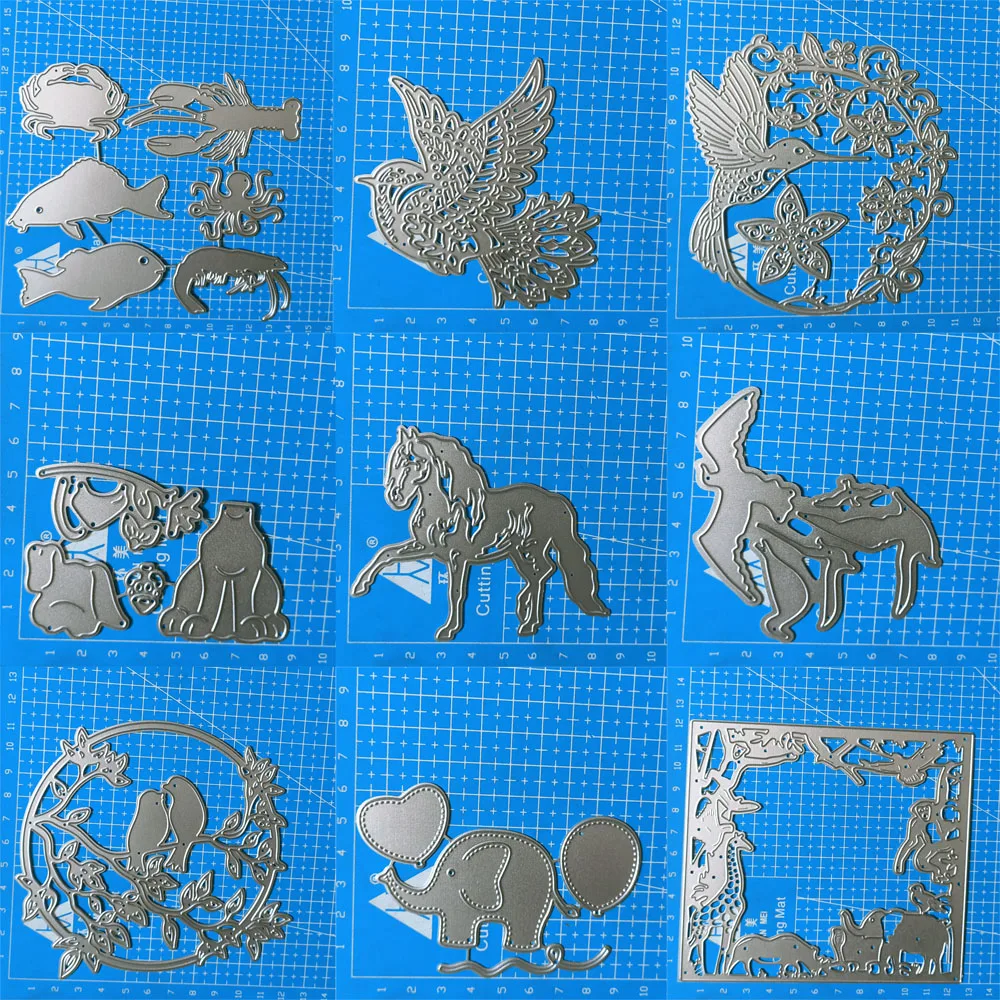 Elefant Pferd Vogel Möwe Tier Metall Stanzformen Form Dekoration Scrapbook Papier Handwerk Messer Form Klinge Punch Schablonen