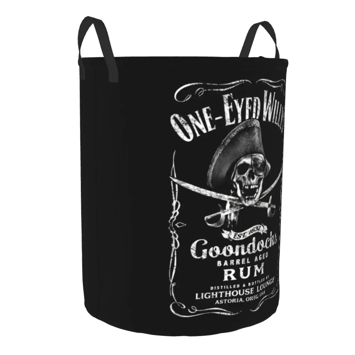 The Goonies One Eyed Willy's Rum Laundry Hamper Large Storage Basket Comedy Film Skull Pirate Kids Nursery Toy Organizer