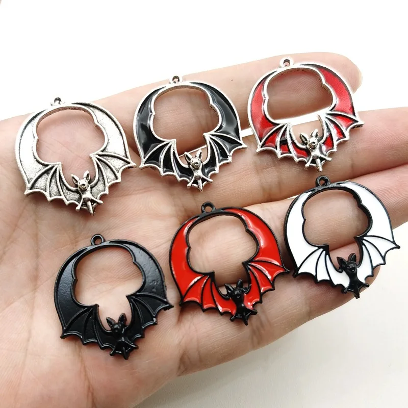 10/12PCS New Fashionable Retro Halloween Bat Pendant Accesso
