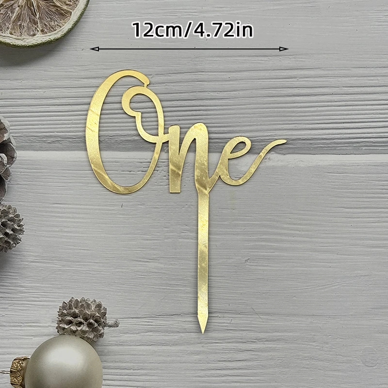 Einfacher Tortenaufsatz „Alles Gute zum Geburtstag“, Silber, Rosa, Gold, Acryl, für Kinder, Babyparty, Party, Dessert, Kuchendekoration, Geschenkzubehör – Detail 7