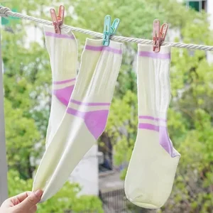 30Pcs Plastik Pakaian Pasak Laundry Jepitan Pakaian Pin Penyimpanan Organizer Selimut Handuk Klip Musim Semi dengan Keranjang Cabides Gantungan 12 pasak penjualan terbaik - №