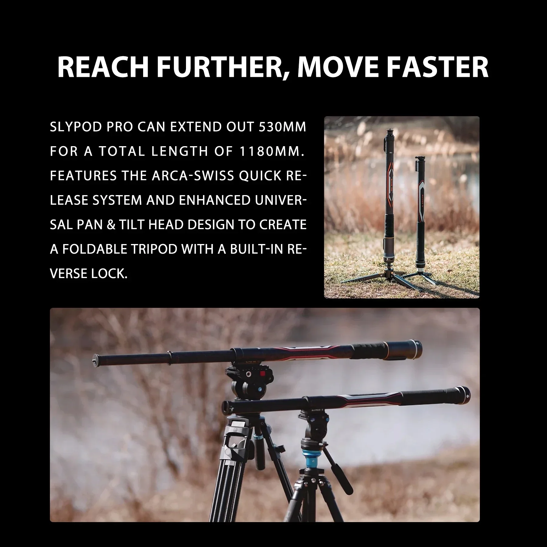 MOZA Slypod Pro Motorized Slider 3-in-1 Electric Monopod Motion Control 13lbs Vertical Payload for DSLR/SLR with Tripod