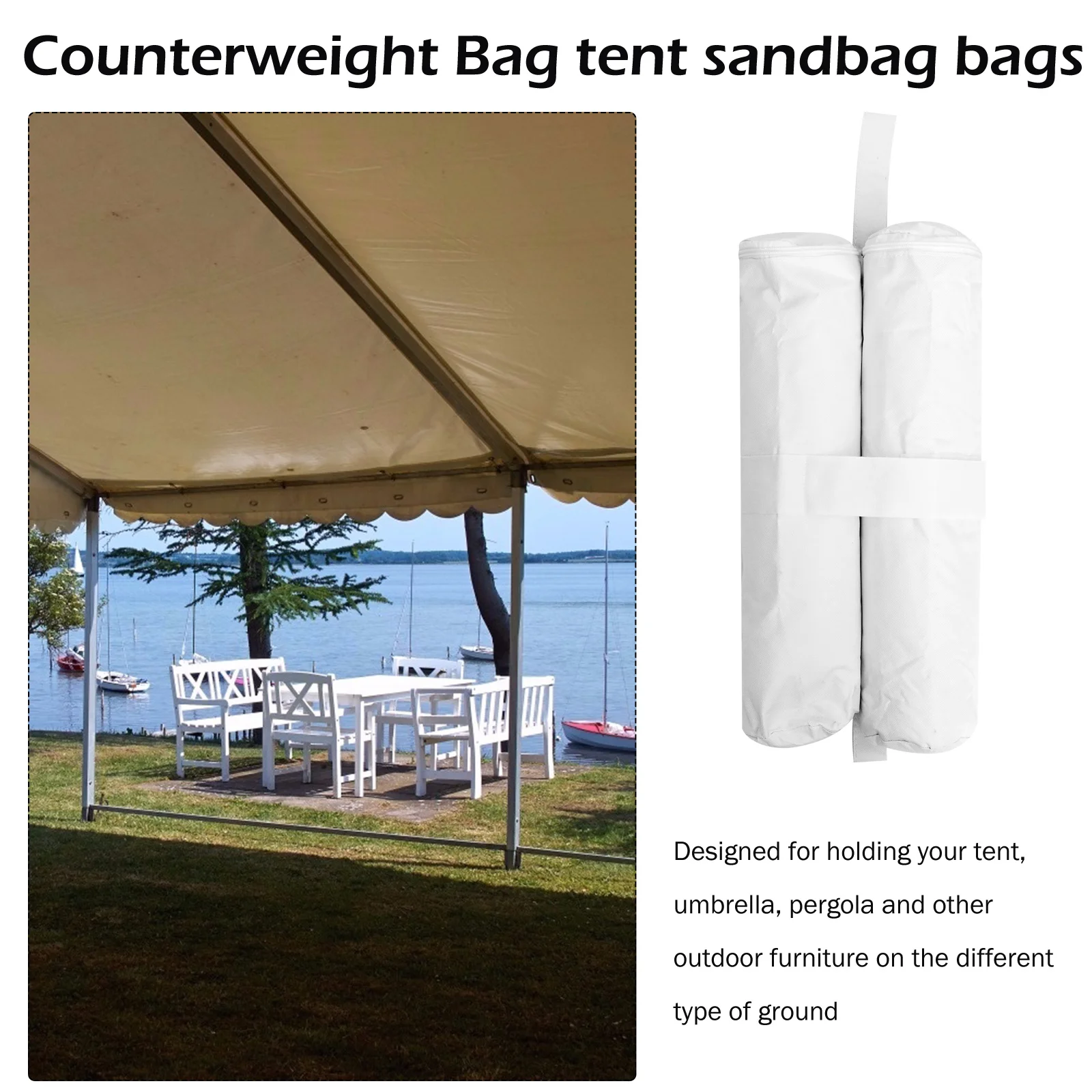 

4Pcs Tent Sand Bags Heavy Duty Canopy Weights for Instant Folding Gazebo Outdoor Canopy Stabilizer Bags for Market Camping