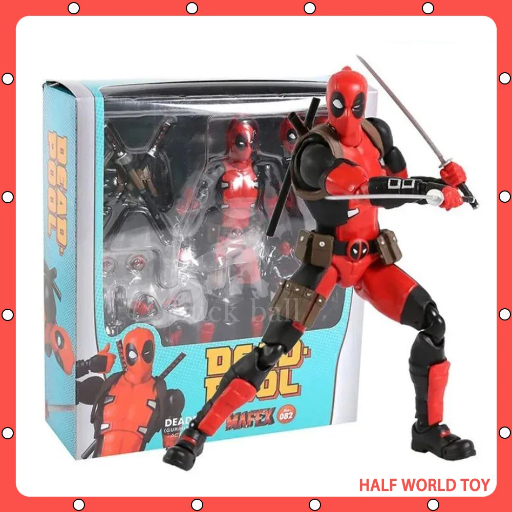 

16cm Mafex 082 Marvel X-men Deadpool Action Figure Comic Version Collectable Model Doll Cool Birthday Festival Gifts Kid Toy