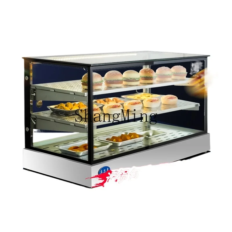 LXY خزانة عرض زجاجية ترموستاتي عازلة للطعام خزانة عرض الدجاج المقلي التجارية