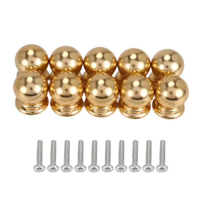 A74E-10 Pieces Cabinet Knobs Round Ball Knobs Bathroom Cabinet Knobs Dresser Knobs, Modern Cabinet Hardware For Kitchen