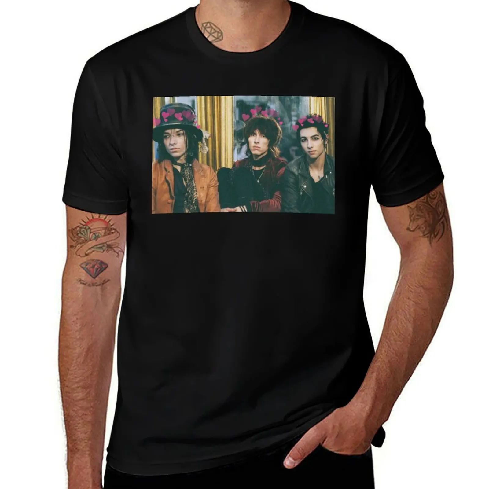 

palaye royale hearts T-Shirt Vintage Style Printed Top