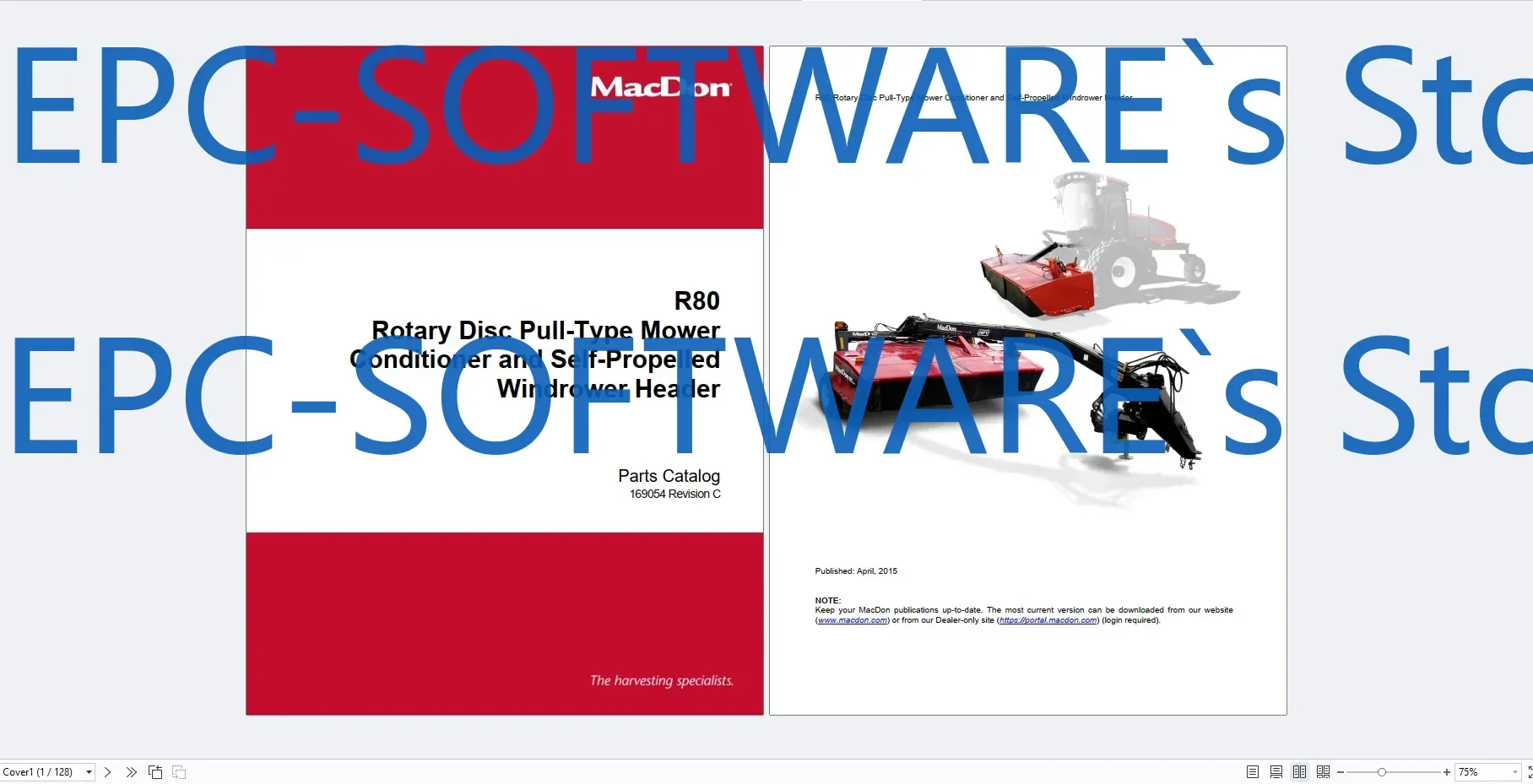 

MACDON Сельскохозяйственный PDF-оператор 15,4 ГБ Техническое обслуживание Рекламная стрельба и детали Руководства