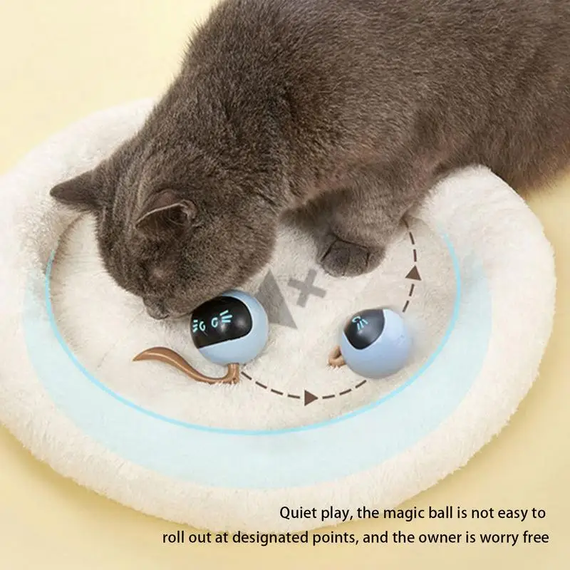 Smart Cat Ball Electric Self Rolling Interactive Power Ball Cat Toy Self Rolling And Power Ball Cat Toy Moving Cat Toy