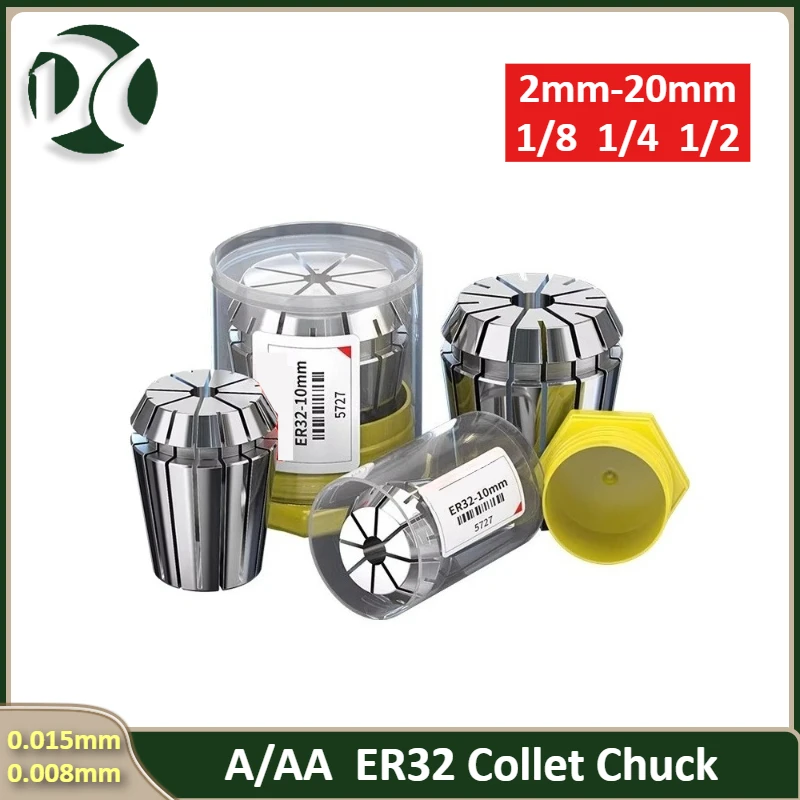 ER32 Collet Chuck Set for Engraving Machine CNC Spindle Milling Cutter Clamping Holder for Lathe Milling 4/6/10/12/14/16/18/20mm