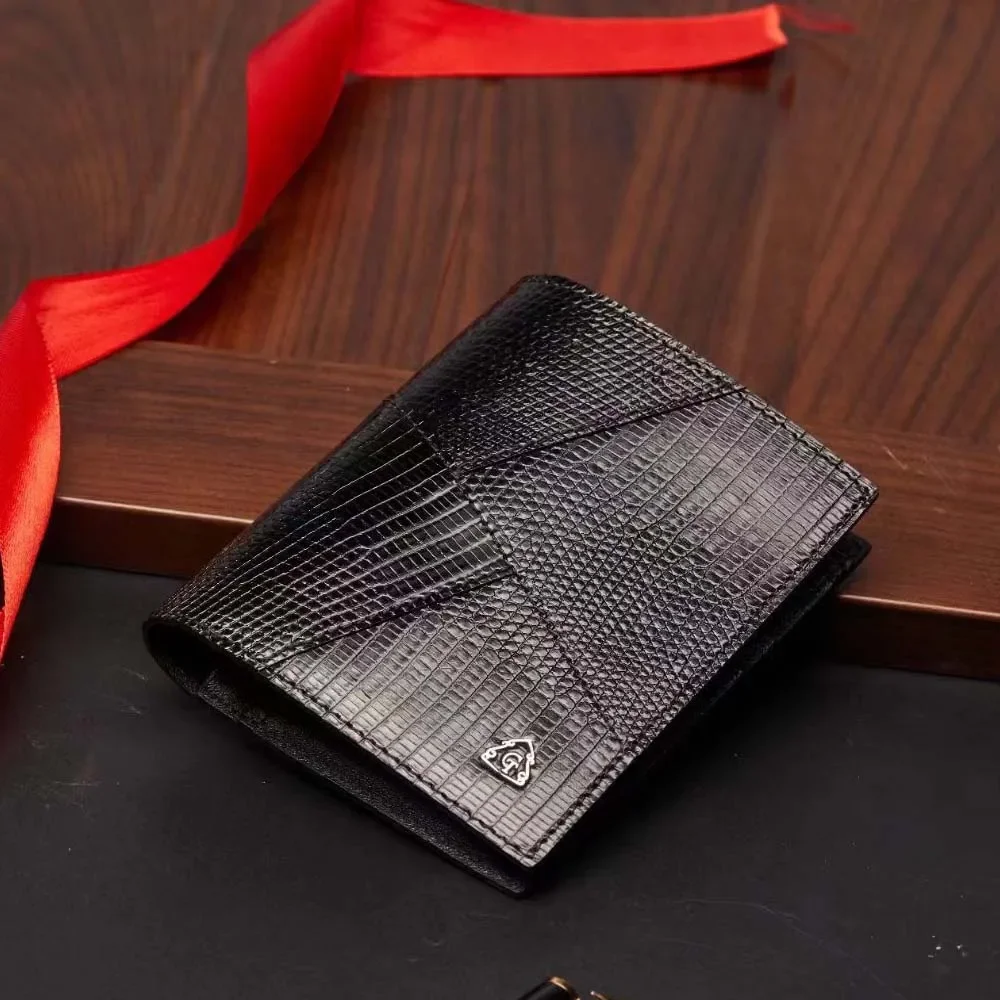 gete men wallet lizard skin wallet male wallet purple balck for male