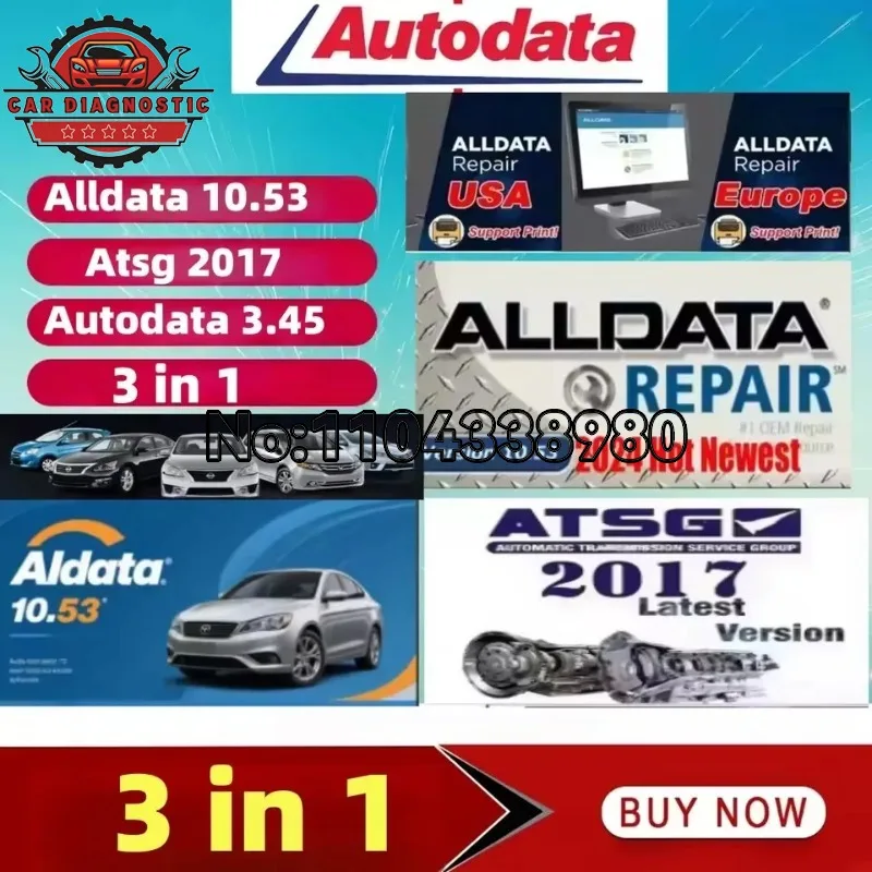 Newest AllData 10.53 Link Auto Data 3.45 ATSG Software Auto Repair AllData Software All Data Car Software with Wiring Diagram