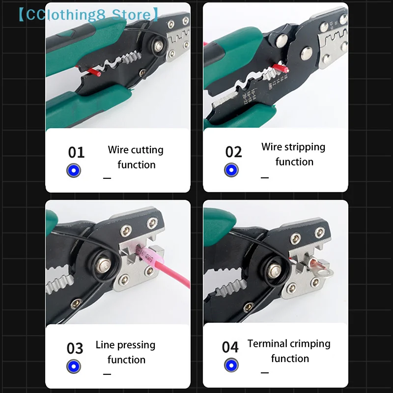 

Multi-function Crimping Pliers RC Crimping Crimp Plier Tool For Futaba JR JST Servo Connector 14 -26 AWG Wire Straight【AliS8】