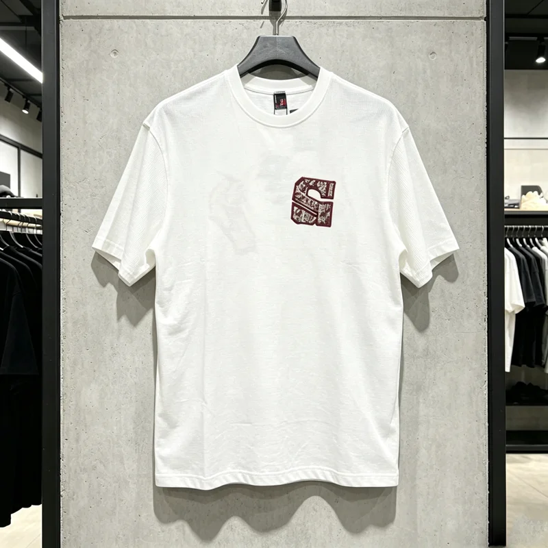 Waffle Chest Big Embroiery S Label Derschutze T Shirt Men Women Back Handicraft Stitch Pattern T-shirt Quick Dry Breathe Clothes