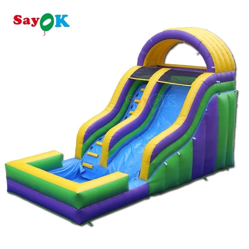 SAYOK Commercial Inflatable Water Slide Bounce 7x4mH Giant Inflatable Stairs Waterslide for Kids Outdoor Business Rental Park