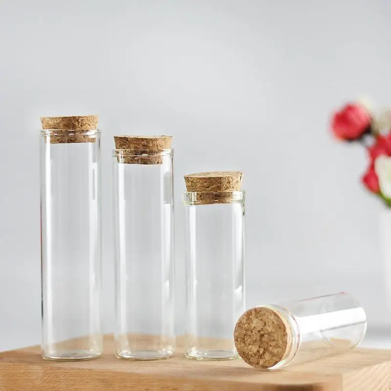 70pcs 30ml 30*70mm Test Tubes Glass Bottle with Cork Lids Potion bottles Glass Jars Glass vessels Spice Jars Glass Tubes