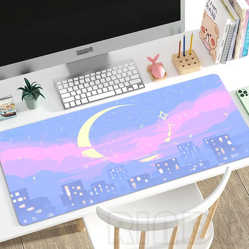 

Moon Large Design Mouse Mat Gamer Mousepad Keyboard Mat Desk Pad HD Desk Mats Company Mouse Pads 30x80 cm For Gift Mousepads