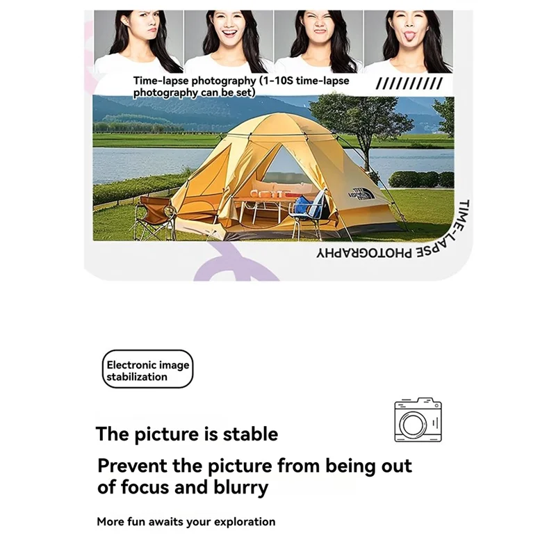 ABSQ-Children's Digital Camera HD Video 4K 30Fps 2000Mah Long Time Recording Recorder Fill Lights OTG Fuction