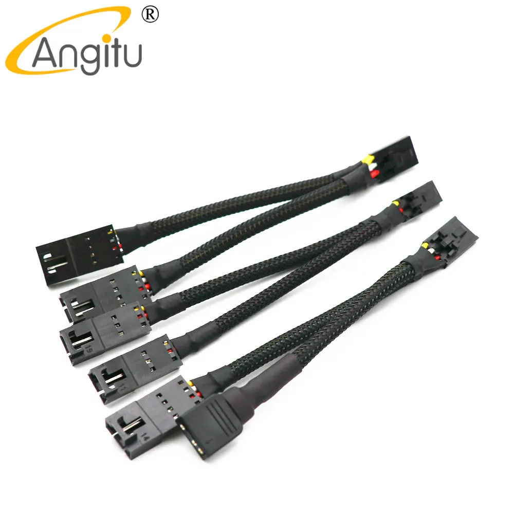 Angitu obsługi Corsair wentylatora RGB rozgałęźnik Hub kabel Adapter dla Corsair oświetlenie węzeł Pro, dowódca Pro-10cm