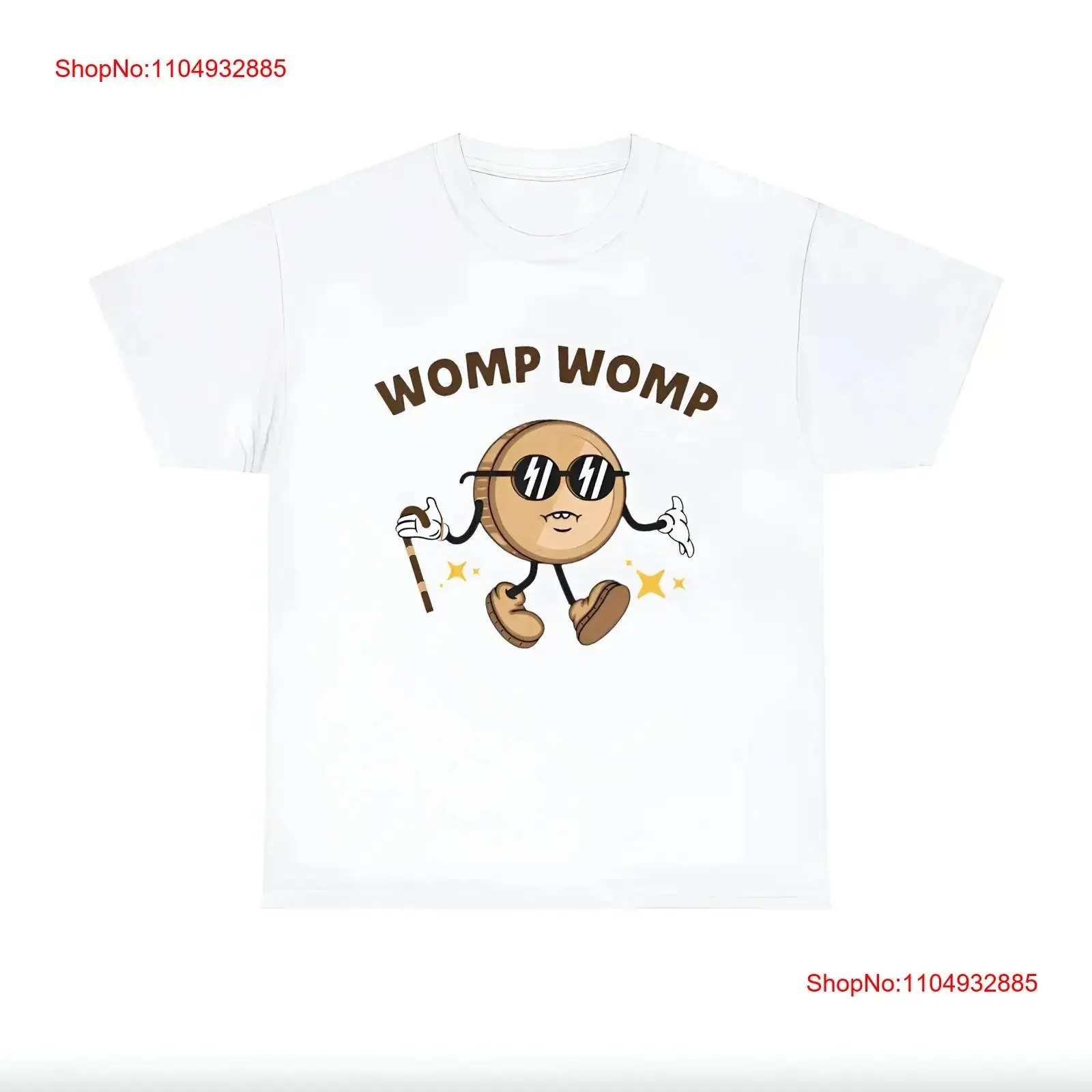 Womp تي شيرت مضحك ميمي محددة بشكل غريب خمر الكرتون دانك محاكاة ساخرة خمر غسلها تنفس قليلا تنوعا عادية #1