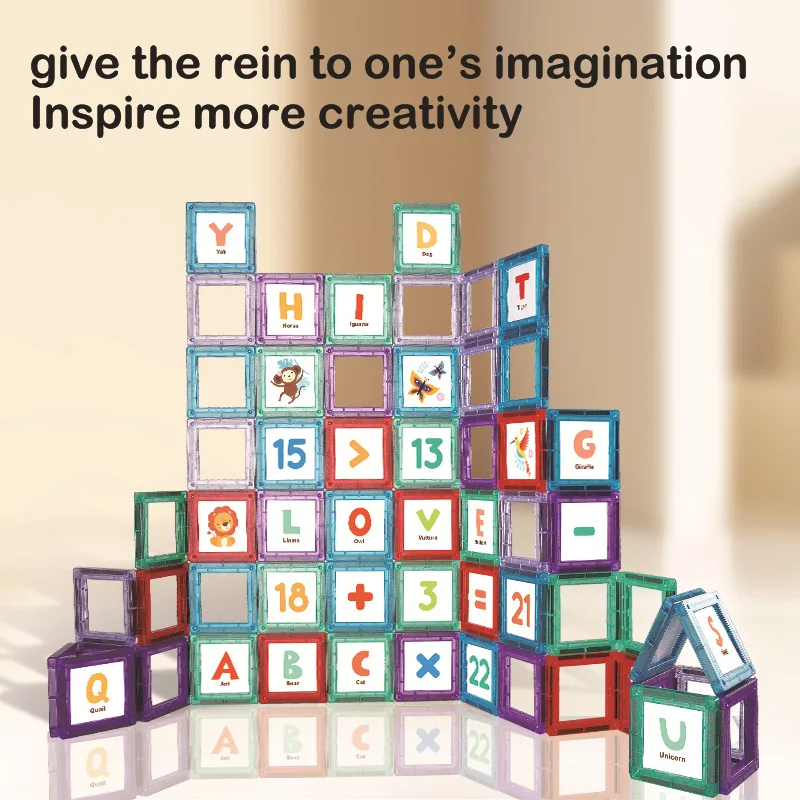 

Строительный блок из магнитного листа. Магнитный лист. Набор с английским алфавитом. Детские развивающие игрушки.