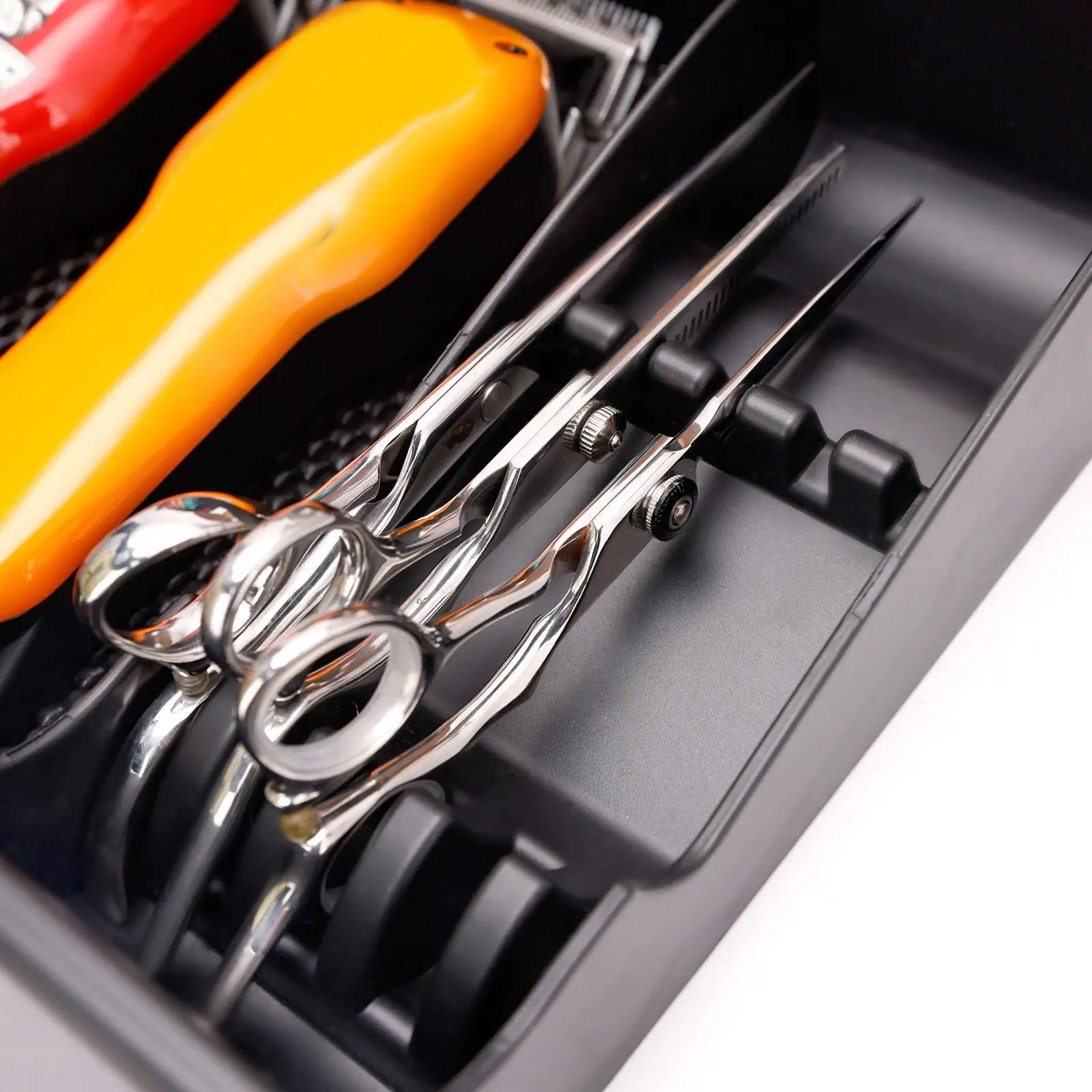 Barber Clipper Tray Hairdressing Combs Clips Scissors Holder Anti Slip Haircut Tools Keeper Cosmetic Storage Box for Stylist