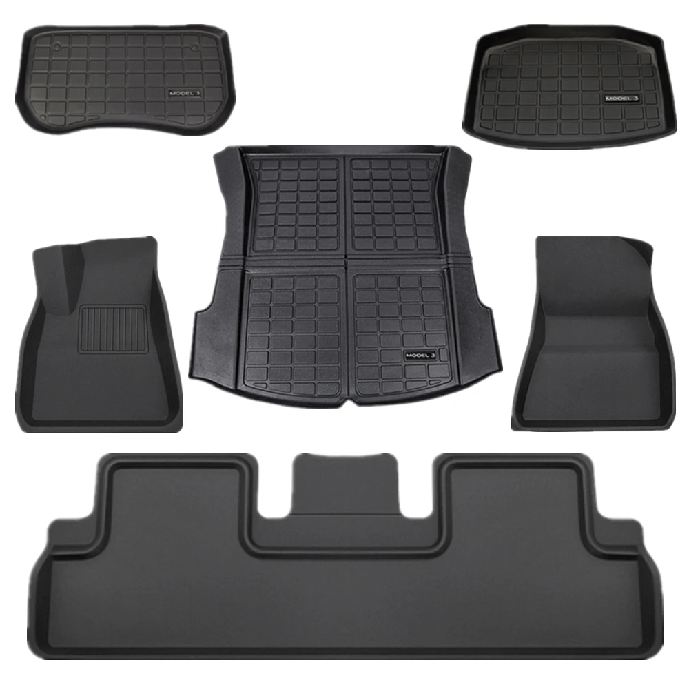 Factory Supply TPE Car Mats Factory All Weather Car Floor Mats 3D Rubber Car Carpets Mats for Tesla Model 3/Y