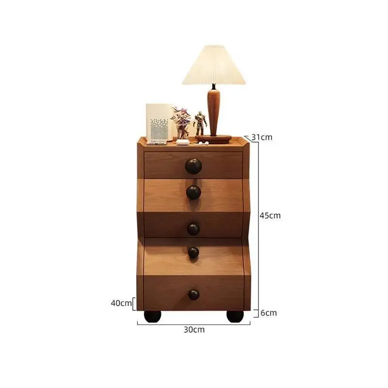 منضدة جمالية بسيطة للتخزين منضدة عصرية لمنتصف القرن منضدة إيطالية ريفية ميسا دي نوش أثاث غرف النوم #2