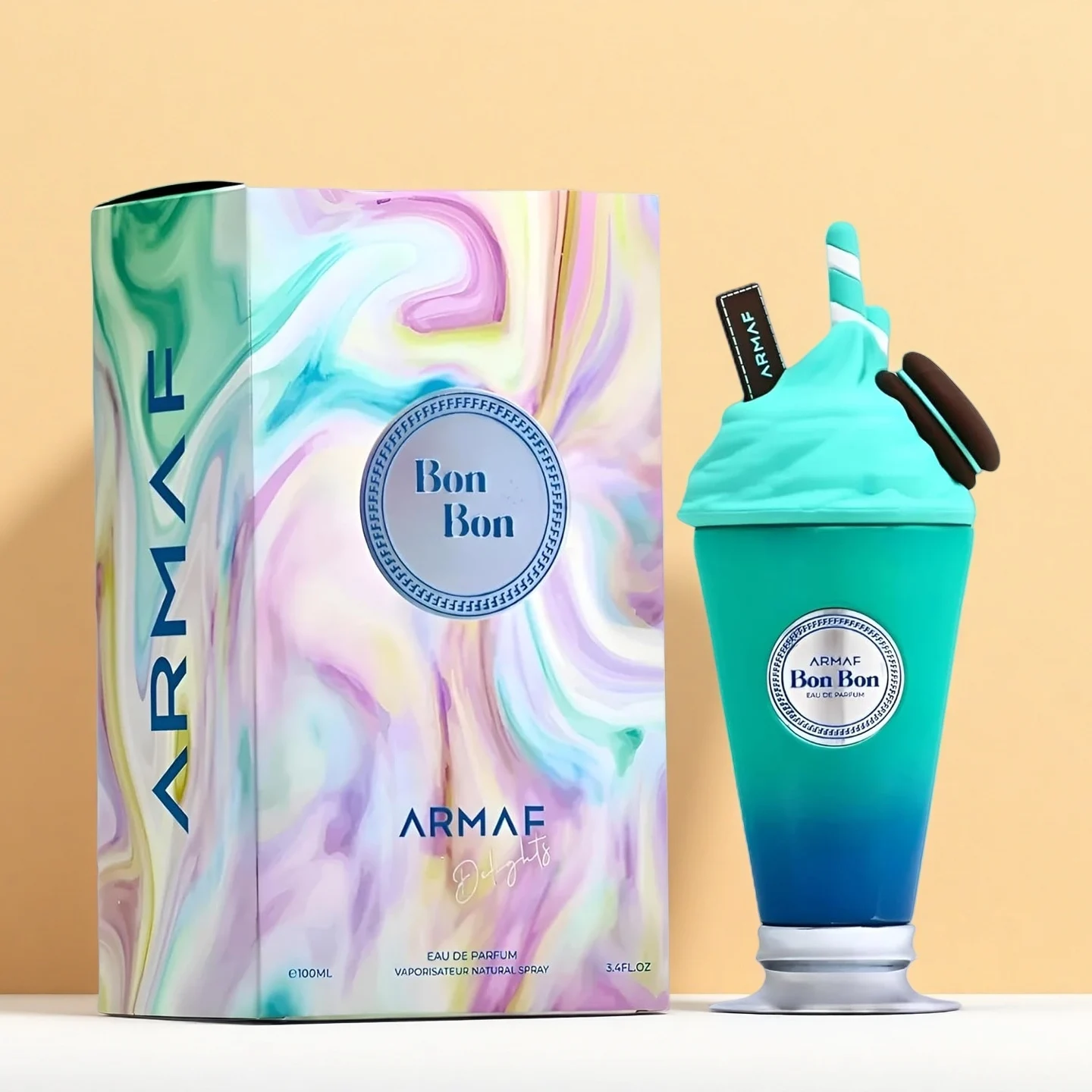 

Premium Armaf Bon Bon 100ml 3.4oz Eau de Parfum, Women's Gift Fragrance with Indulgent Sweet Candy & Smooth Texture Scent